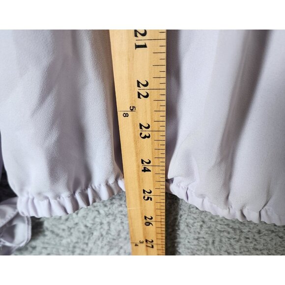 LOFT Women's Long Sleeve Off The Shoulder Elastic Waist Blouse Top Purple Sz XL - Picture 7 of 12